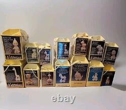 14 PC'85 PRECIOUS MOMENTS BIRTHDAY TRAIN YR 1-12, CLOWN, BABY/CABOOSE NEW WithBOX