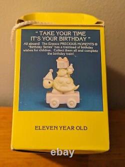 14 PC'85 PRECIOUS MOMENTS BIRTHDAY TRAIN YR 1-12, CLOWN, BABY/CABOOSE NEW WithBOX