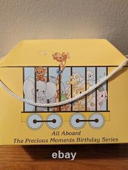 14 PC'85 PRECIOUS MOMENTS BIRTHDAY TRAIN YR 1-12, CLOWN, BABY/CABOOSE NEW WithBOX