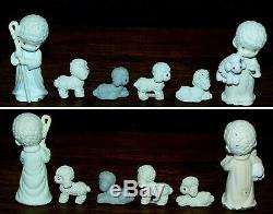 17 pc Lot Precious Moments Mini Pewter NATIVITY 4 SETS + DISPLAY Wall Tree Kings