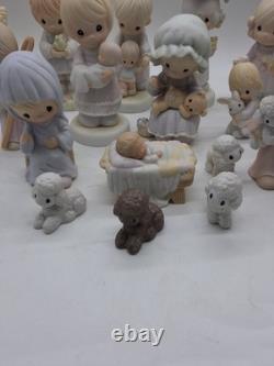 17pc lot Vintage Precious Moments Christmas Nativity & Milestone Figurines Mixed