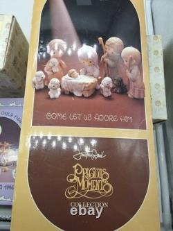 17pc lot Vintage Precious Moments Christmas Nativity & Milestone Figurines Mixed