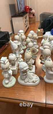 1970's And 1980's Precious Moments Porcelain Figurines Lot of 34