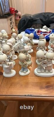 1970's And 1980's Precious Moments Porcelain Figurines Lot of 34