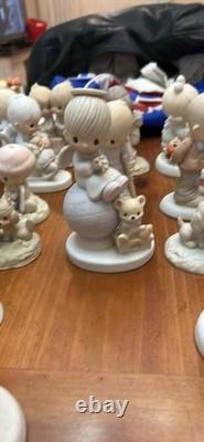 1970's And 1980's Precious Moments Porcelain Figurines Lot of 34