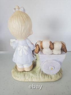 1977 Precious Moments God Loveth a Cheerful Giver Free Puppies Rare Original 21