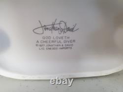 1977 Precious Moments God Loveth a Cheerful Giver Free Puppies Rare Original 21