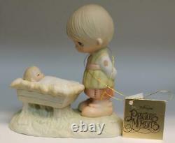 1978 Precious Moments Come Let Us Adore Him E-2011 Original 21 Boy /Manger Baby