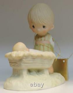 1978 Precious Moments Come Let Us Adore Him E-2011 Original 21 Boy /Manger Baby