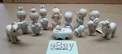 1980 Lot Precious Moments NATIVITY SCENE Christmas Ornaments Figure Extras