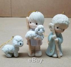 1980 Lot Precious Moments NATIVITY SCENE Christmas Ornaments Figure Extras