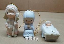 1980 Lot Precious Moments NATIVITY SCENE Christmas Ornaments Figure Extras