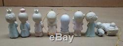 1980 Lot Precious Moments NATIVITY SCENE Christmas Ornaments Figure Extras