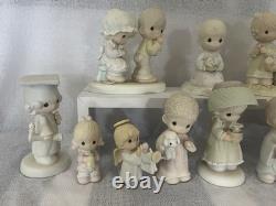 1980's Precious Moments Porcelain Figurines Lot of 12