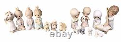 1981 1982 1986 PRECIOUS MOMENTS Christmas Nativity Figures Figurines 16 Pieces