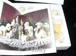1982 ENESCO PRECIOUS MOMENTS Mini Porcelain Bisque 11 Pc Nativity Jonathon David