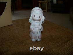 1982 Precious Moment Mini Nativity withRARE TURBAN SHEPHERD BOY FIGURE E-2395 withBx