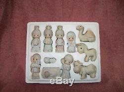 1982 Precious Moments Set of 11 Mini Nativity Figurines E2395