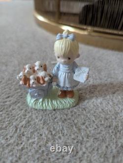 1989 Retired Sam Butcher Precious Moments Metal God Loveth A Cheerful Giver