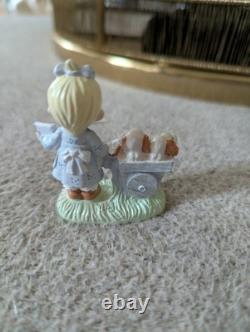 1989 Retired Sam Butcher Precious Moments Metal God Loveth A Cheerful Giver