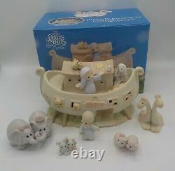 1992 PRECIOUS MOMENTS Two By Two The Noah's Ark Story 8 Piece Set w Boxes