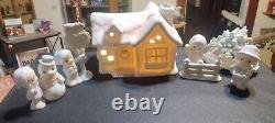 1992 Precious Moments Sugar Town Sam's House Set Of 7. Mint Condition