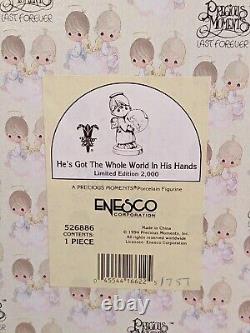 1994 Precious Moments He's Got The Whole World In His Hands Limited Edition