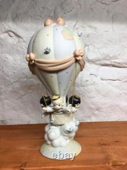 1999 Precious Moments He Watches Over Us All Hot Air Balloon Angels Clouds PM993