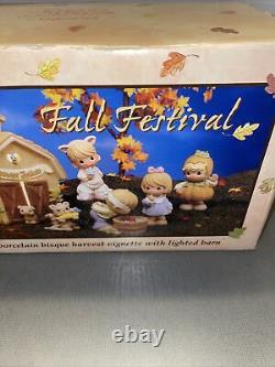 2000 Precious Moments Fall Festival #732494 7 Piece Set lighted RETIRED WithBox