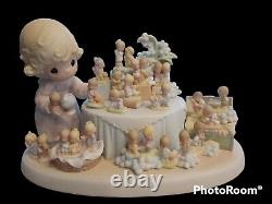 2002 Precious Moments From the Beginning 25 Anniversary # 110238 Group Figurine