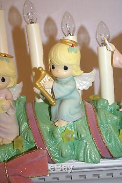 2005 Precious Moments Heavenly Angels of Light Electric Candles Christmas Mantle