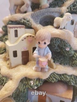 2005 Precious Moments Rare O Holy Night Illuminated Nativity Tree Bradford
