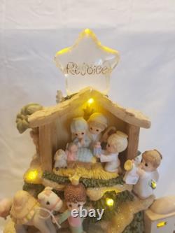 2005 Precious Moments Rare O Holy Night Illuminated Nativity Tree Bradford