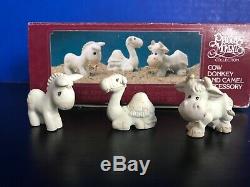 22 Piece Precious Moments Miniature Pewter Nativity- Original Boxes