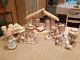 35th Anniversary 15 Pc Large Precious Moments Nativity With Wood Creche Excellent