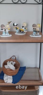 3 Piece Pittsburgh Steelers Precious Moment Collectible Figurines