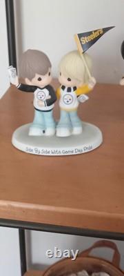 3 Piece Pittsburgh Steelers Precious Moment Collectible Figurines