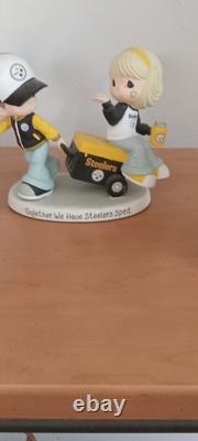 3 Piece Pittsburgh Steelers Precious Moment Collectible Figurines