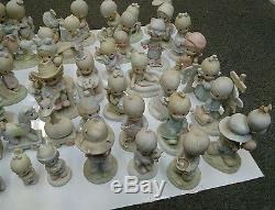 48 PRECIOUS MOMENTS LOT OF porcelain FIGURINES Great CONDITION
