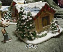 4 Precious Moments Christmas Village Hawthorne Collection Brand New