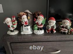 5- Precious Moments Santa's