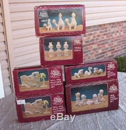 6 New Precious Moments Pewter Nativity-they Followed The Star-nine Piece-wall