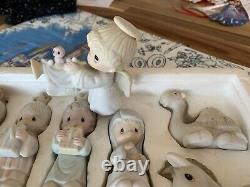 92 Angel + Precious Moments NATIVITY Come Let Us Adore Him 12pc Rare Turban Boy