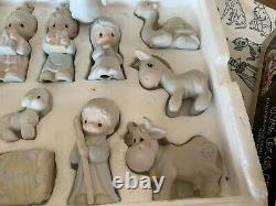 92 Angel + Precious Moments NATIVITY Come Let Us Adore Him 12pc Rare Turban Boy