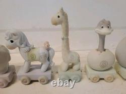9 Precious Moments Animal Train Porcelain Figurines