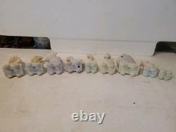 9 Precious Moments Animal Train Porcelain Figurines