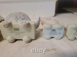 9 Precious Moments Animal Train Porcelain Figurines