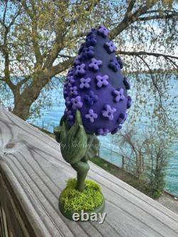 Alice In Wonderland Lilac Precious Moments Upcycled Fan Art Statue OOAK