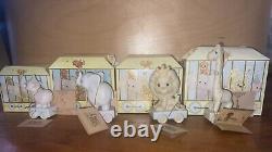 Buy 2 Get 1 Free Precious Moments-All Aboard Birthday Train Lot Of 14 New