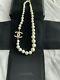 Chanel Anniversary Classic 1 Cc Loge Pearl Necklace